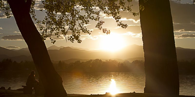 Lake Loveland at sunset